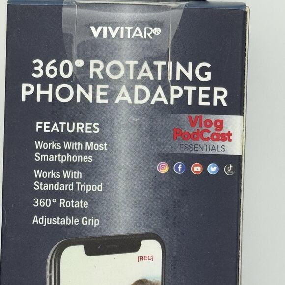 Vivitar 360 Degree Rotating Phone Adapter for Standard Tripods New - Picture 5 of 11